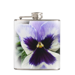 djup lila på vit pansy fickplunta