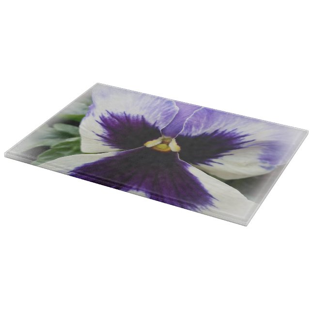 djup lila på vit pensé (Hörn)