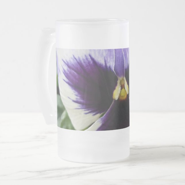 djup lila på vit pensé frostat ölglas (Framsida vänster)