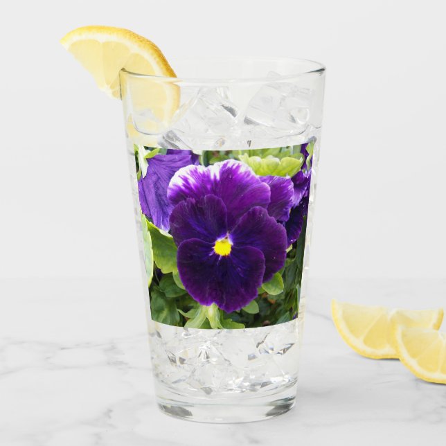 Djup Lila Pansy Bush, glas för dricksvatten (Framsida Ice)