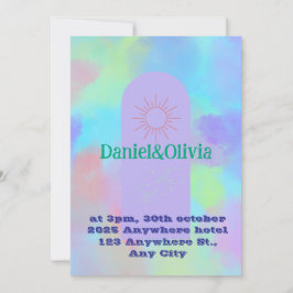 Djup Lila Soft Bröllop Saker Inbjudningar