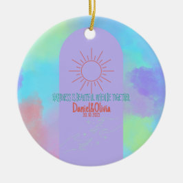 Djup Lila Soft Weeding Saker Julgransprydnad Keramik