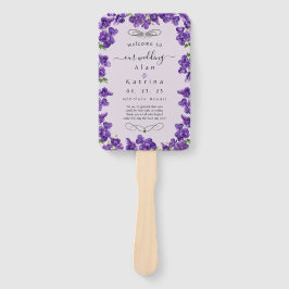 Djup Lila Violets Set of Fläkt