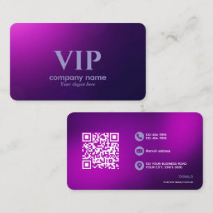 Djup Lila VIP - Fullständigt Anpassade och Elegant Visitkort