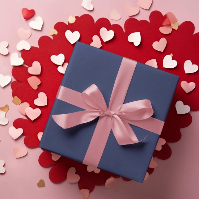 Djup medelstor Papper utrullning av blått radbyte Presentpapper (Skapare uppladdad)