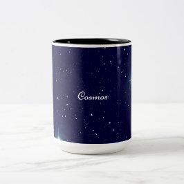 Djup Midnattsblå Kosmisk Stjärnhimmel Kosmos Mugg