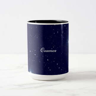 Djup Midnattsblå Kosmisk Stjärnhimmel Kosmos Mugg