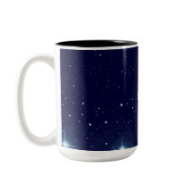 Djup Midnattsblå Kosmisk Stjärnhimmel Kosmos Mugg