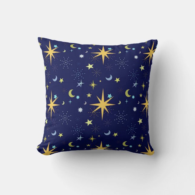 Djup midnattsblå nattpillow Himmel Kudde (Framsida)