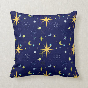 Djup midnattsblå nattpillow Himmel Kudde