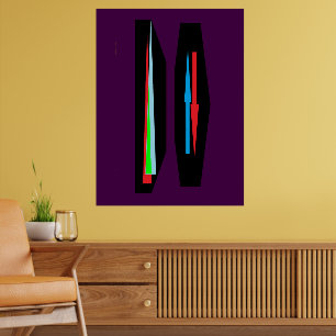 Djup mörk mystisk lila konst design modern poster