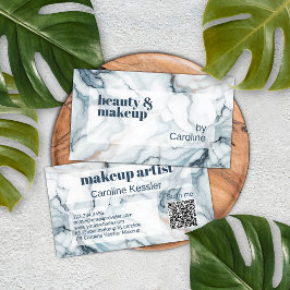 Djup Mörk Teal Blue Grått Ro Guld Marble Mönster Visitkort