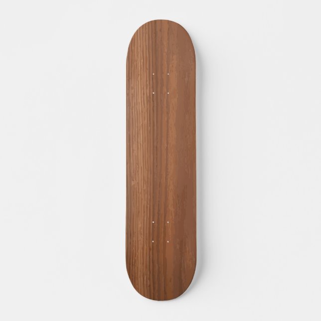 Djup mörkbrun trästruktur texturmönster mini skateboard bräda 18,5 cm (Framsida)