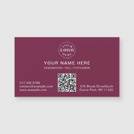 Djup Mulberry Magnetic Card med din info