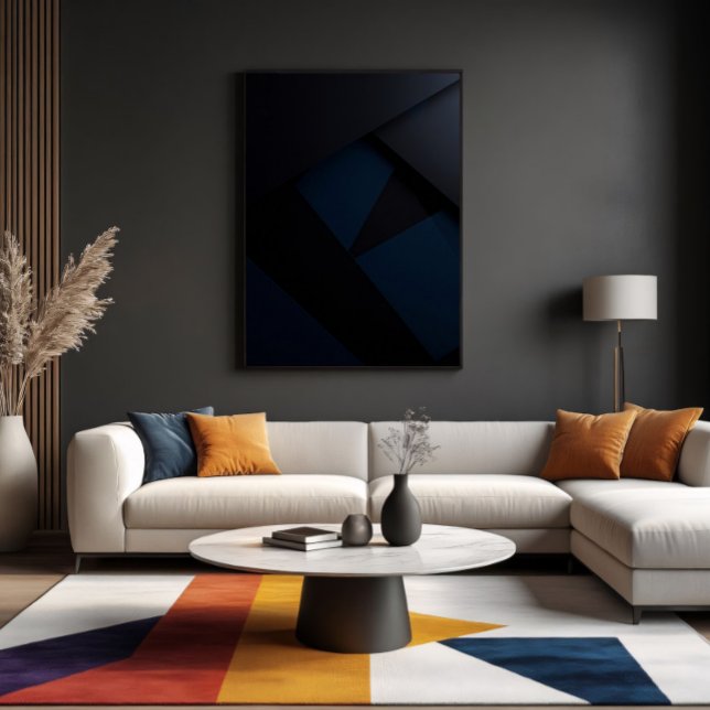 Djup nattgeometri canvastryck (Skapare uppladdad)