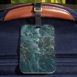 Djup Ocean Bergstextur Bagagebricka