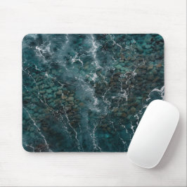 Djup Ocean Bergstextur Musmatta