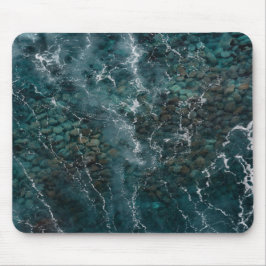 Djup Ocean Bergstextur Musmatta