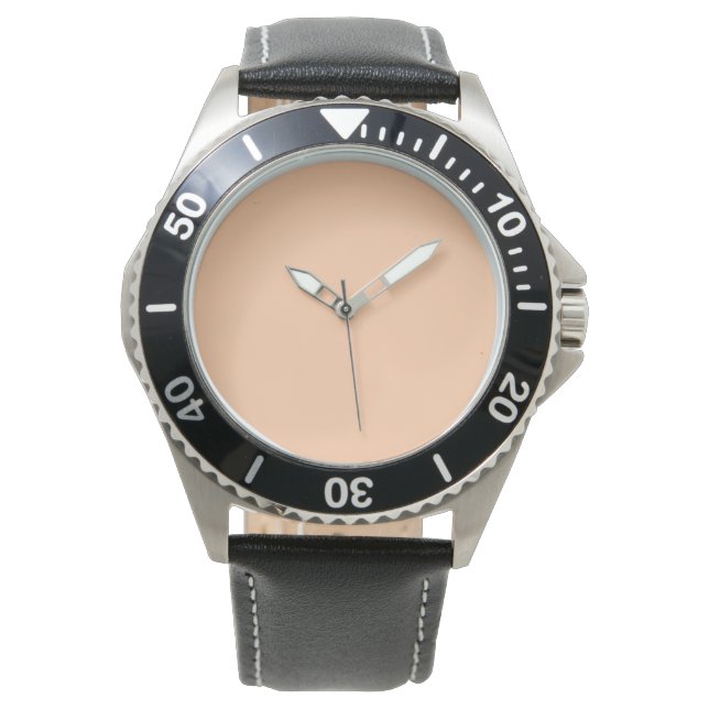 Djup Persika Enfärgad Armbandsur (Framsida)