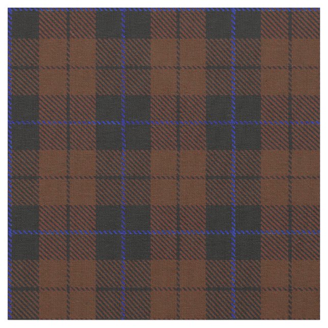 Djup rikbruntblått/svartrand tyg (Närbild)