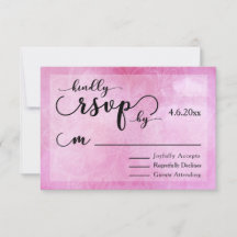 Djup Rosa Akvarell Mandala Modern Bröllop RSVP