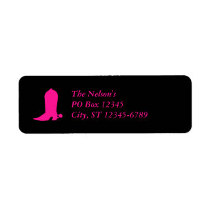Djup Rosa Boot Returadress Etikett