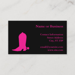 Djup Rosa Boot Visitkort