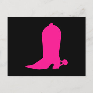 Djup Rosa Boot Vykort
