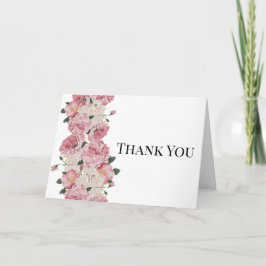 Djup Rosa Elegant Tack Pastell Kort