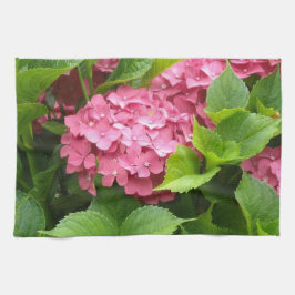 Djup Rosa Hydrangeas Kökshandduk