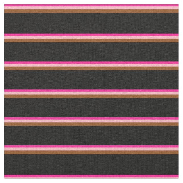 Djup Rosa, Ljus rosa, brun och svart Färgad Tyg (Närbild)