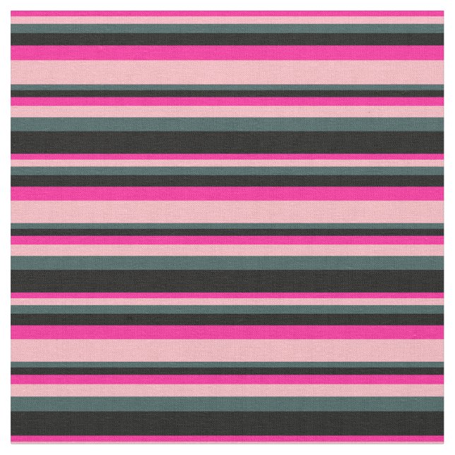 Djup Rosa, Ljus rosa, Mörk Slate Grått och Black Tyg (Närbild)