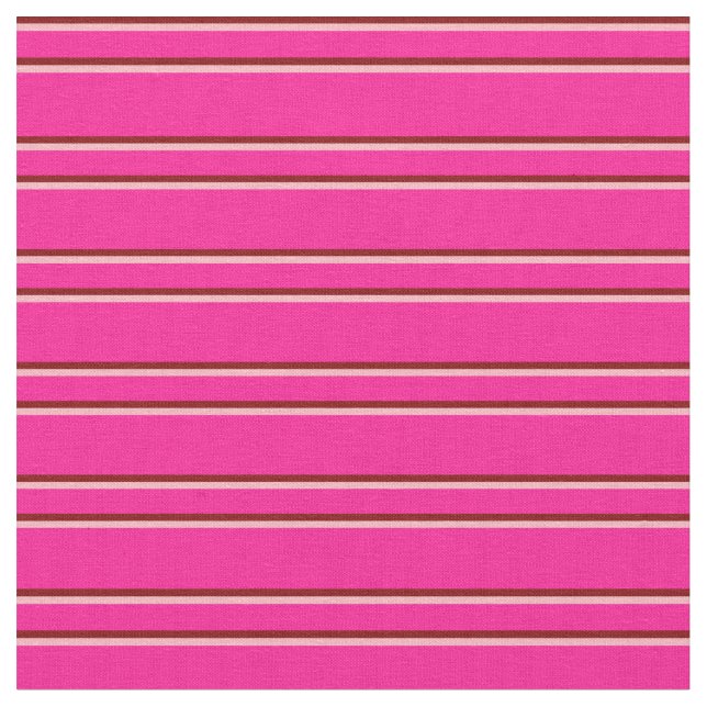 Djup Rosa, Ljus rosa och Maron Mönster Tyg (Närbild)