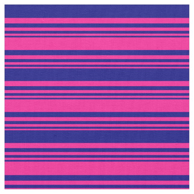 Djup Rosa och blå Färgaden Mönster Tyg (Närbild)