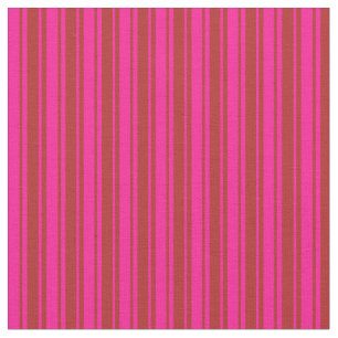 Djup Rosa och Röd Färgad Linjer/Rand Mönster Tyg