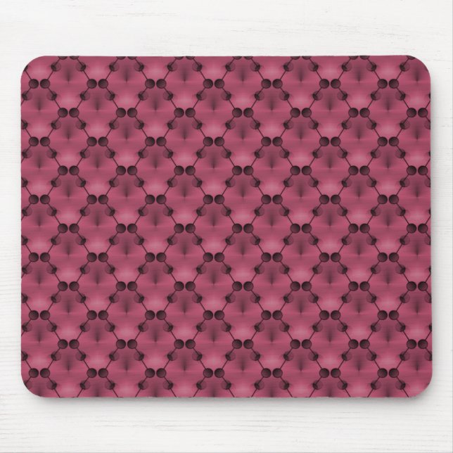 Djup Rosa Retro Funk Circles Mousepad Musmatta (Framsidan)