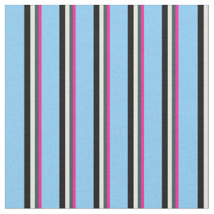 Djup Rosa, skiffer Grått, Beige, Black & Himlar Bl Tyg