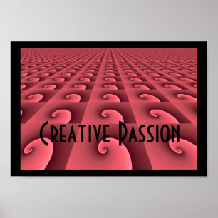 Djup Rosmönsterdesign - Kreativ Passion Poster