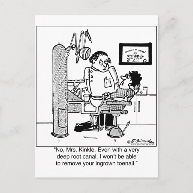Djup rotkanal för att ta bort inodlat toenail? vykort (Framsida)