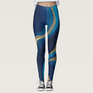 Djup royal blått leggings