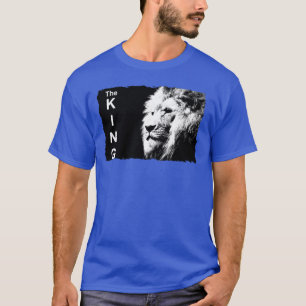 Djup Royal Blue Modern Pop Art Lejon Head-Elegant T Shirt