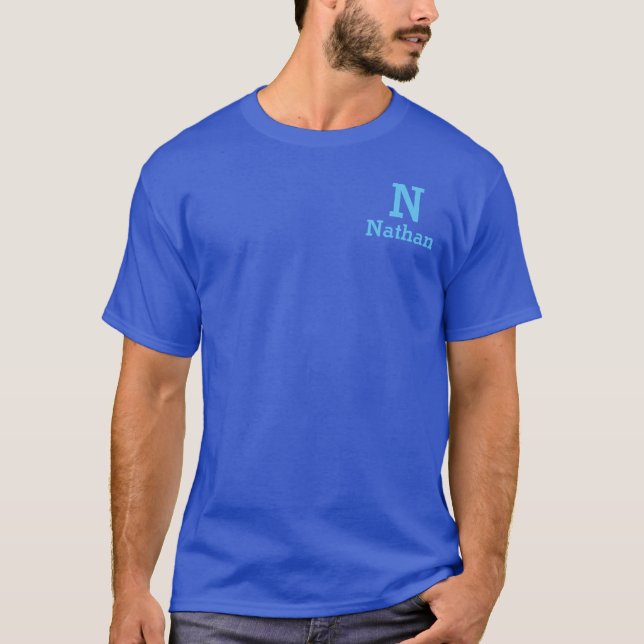 djup royal och himlar blå personlig t shirt (Framsida)