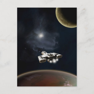 Djup rymd - Science Fiction Battle Cruiser Vykort