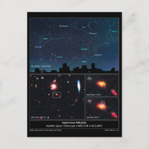Djup rymd typ II Supernova Mikulski Vykort