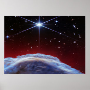 Djup rymdnebulosa och stjärnexplosion Kosmos Poster