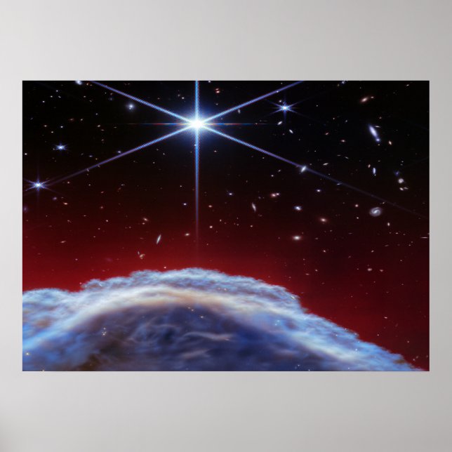 Djup rymdnebulosa och stjärnexplosion Kosmos Poster (Framsidan)
