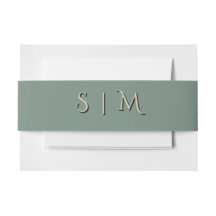 Djup Sagemonogram Bröllopsmageband