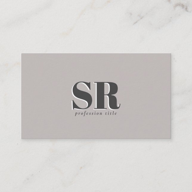 djup sand | solid beige-neutralt visitkort (Framsida)