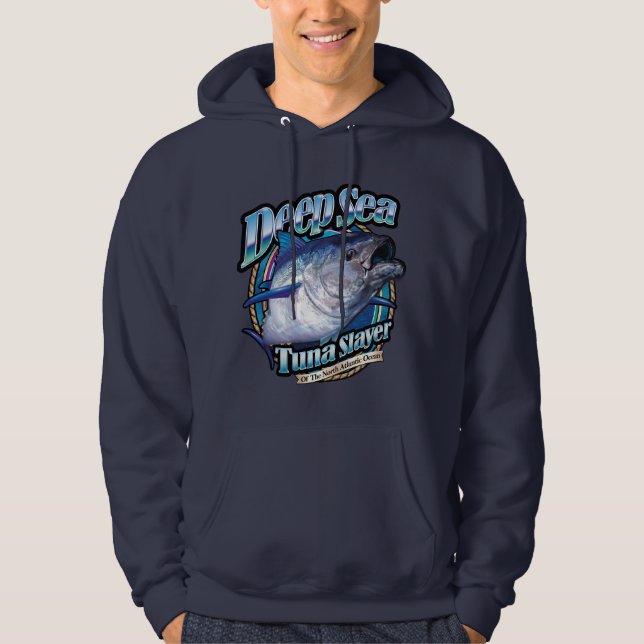 Djup Sea Tuna Sayer Fishermans Hoodie (Framsida)