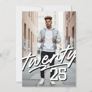 Djup Signatur Examen   Manlig Foto Examen Inbjudningar